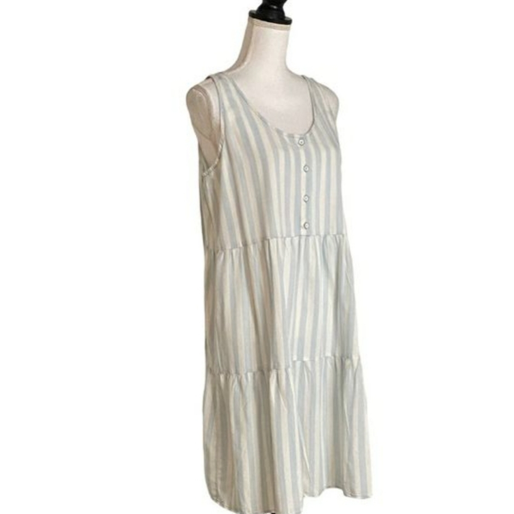 Velvet Heart striped blue and white babydoll dress, size M